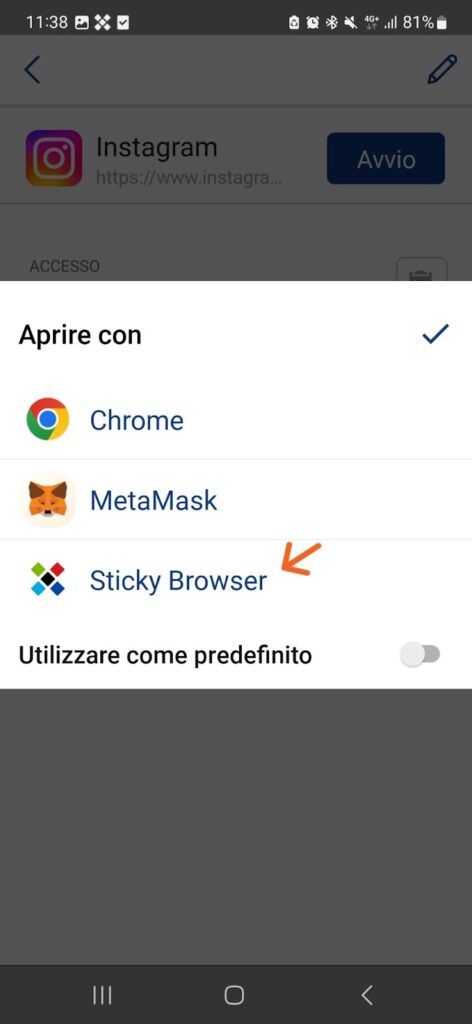 sticky browser