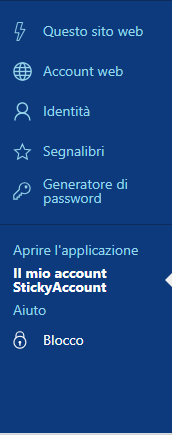 il mio account sticky password