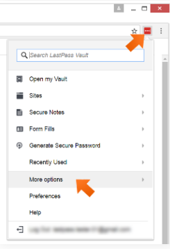 opzioni LastPass