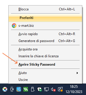 icona sticky password