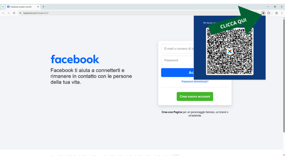 Tocca il pulsante Sticky Password nella tua estensione del browser.